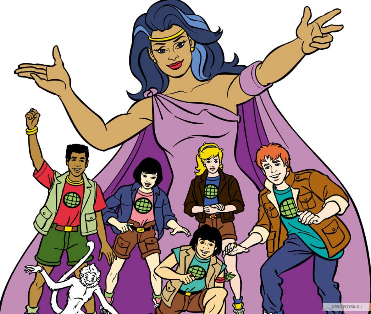 Cartoon characters from "Captain Planet & The Planeteers"